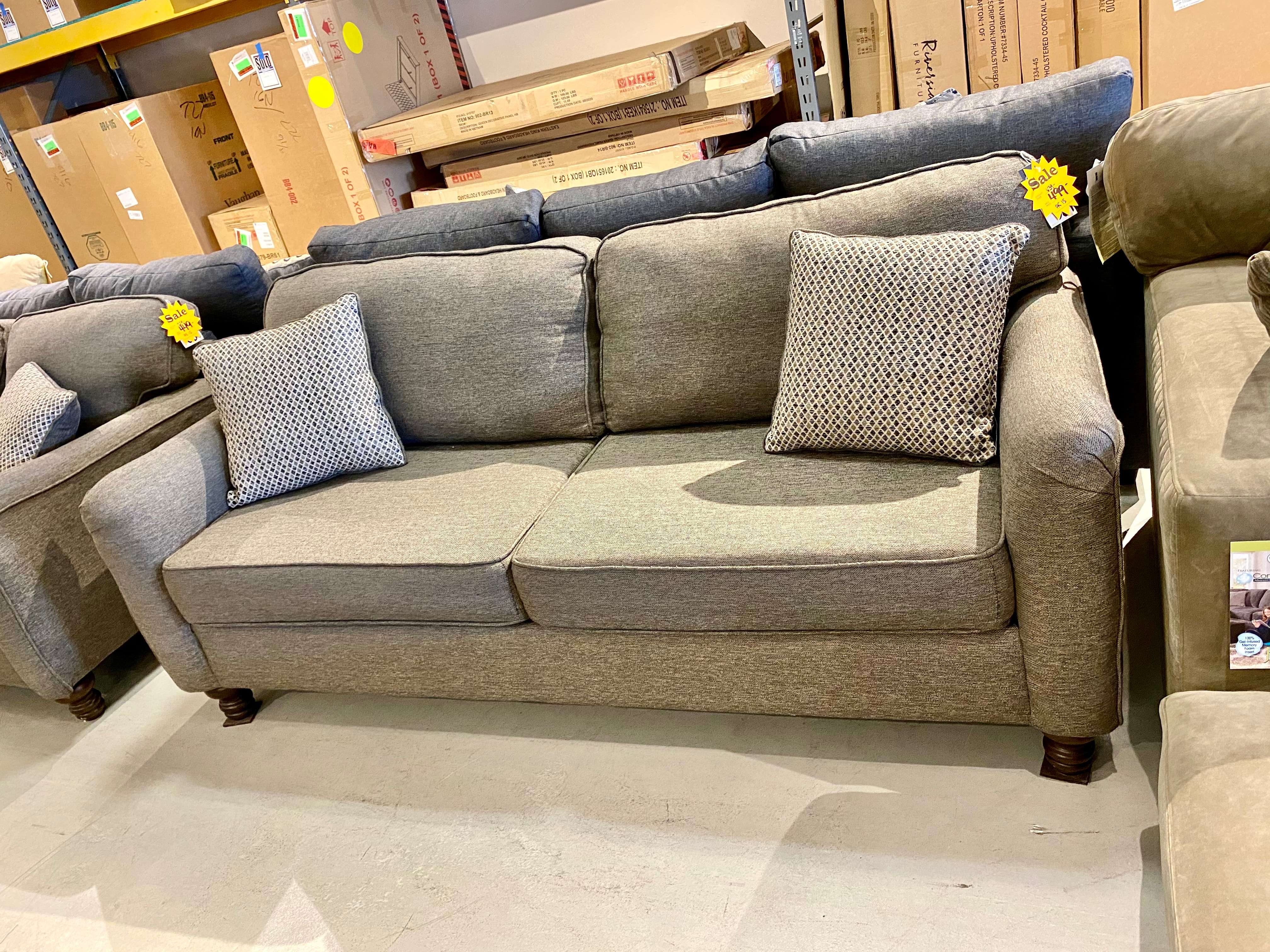 Hughes Furniture Living Room Sofa 4050S - Wenz Home Furniture - Green